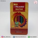 مدادرنگی جعبه فلزی ۱۲ رنگ برند پیکاسو