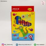 مدادشمعی (پاستل) 2+12 رنگ آریا