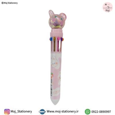 خودکار ۱۰ رنگ طرح خرگوش + سر عروسکی
