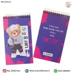 دفترچه تودولیست(TO DO LIST) چوبی طرح خرس تدی