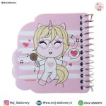 دفترچه سیمی طرح یونیکورن خواننده