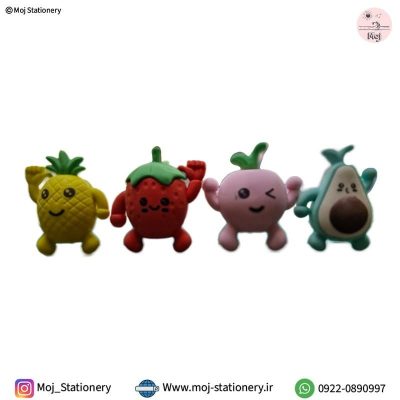 پک ۴ عددی پاکن و سرمدادی طرح میوه