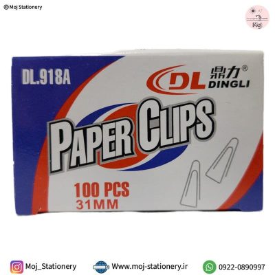 گیره کاغذ استیل بسته 100 عددی