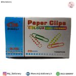 گیره کاغذ رنگی بسته 100 عددی برند DL