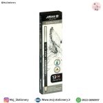 بسته ۱۲ عددی مداد مشکی برند آریا