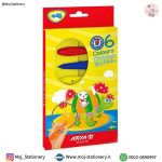 پک ۲ عددی کرایون مدادی 6 رنگ برند آریا