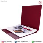 کلاسور 2 حلقه مات زرشکی برند پاپکو - تصویر 2