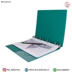 کلاسور 4 حلقه مات سبز تیره برند پاپکو - تصویر 2