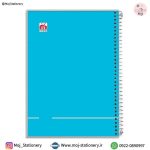 دفتر آبی روشن سیمی جلد شده 100 برگ خط آبی برند نهال
