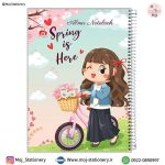 دفتر - برگ طرح فانتزی دختر و طبیعت برند نهال